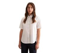 Hemdbluse SEIDENSTICKER "Schwarze Rose", Damen, Gr. XS (34), weiß, 100% Baumwolle, unifarben, regular fit, ohne Ausschnitt, Halbarm, Blusen, Kurzarm Kragen Uni (46788046-34) weiß