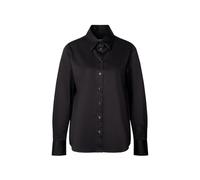 Hemdbluse SEIDENSTICKER "Schwarze Rose", Damen, Gr. L (40), schwarz, 97% Baumwolle 3% Elastan, unifarben, regular fit, ohne Ausschnitt, Langarm, Blusen, Langarm Kragen Uni (23080768-40) schwarz