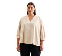 Seidensticker Damen Blusenkleid - Fashion Bluse - Regular Fit - V-Ausschnitt - 3/4-Arm - Baumwollmischung - Stretch