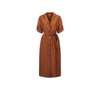 Seidensticker Damen Blusenkleid Maxi - Blusenkleid mit Gürtel und Brusttaschen - Hemdkragen - Regular Fit - Kurzarm - Mischgewebe
