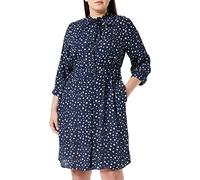 Seidensticker Damen Blusenkleid-Midi-Viskose Kleid, Blau, 34