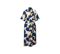 Seidensticker Damen Blusenkleid mit Bindegürtel Kleid, Tintenblau, 40