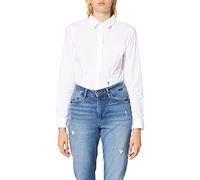 Seidensticker Damen City Bluse Langarm Slim Fit Uni Stretch Hemd, Weiß, 42 EU