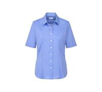 Seidensticker Damen City Kurzarm Regular Fit Uni Bügelfrei Hemdbluse, Mittelblau, 36 EU
