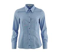 Seidensticker Damen City Langarm Regular Fit Uni Bügelfrei Bluse, Mittelblau, 62 EU