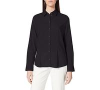 Seidensticker Damen City Langarm Regular Fit Uni Bügelfrei Bluse, Schwarz, 40 EU