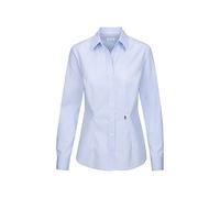 Seidensticker Damen Hemdbluse Langarm Slim Fit Gemustert Bügelfrei Bluse, Blau, 40