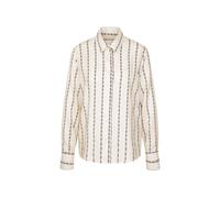 Hemdbluse SEIDENSTICKER "Schwarze Rose", Damen, Gr. M38, beige (ecru), 100% Viskose, gemustert, regular fit, ohne Ausschnitt, Blusen Hemdbluse, 1/1 Kragen Kettenprint (89299655-38) ecru