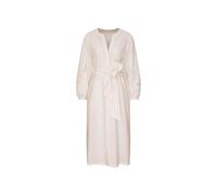 Sommerkleid SEIDENSTICKER "Schwarze Rose", Damen, Gr. S (36), Normalgrößen, beige (ecru), 65% Baumwolle 35% Leinen/Flachs, unifarben, regular fit, Rundhals, Halbarm, Kleider, 7/8-Arm Rundhals Uni (589