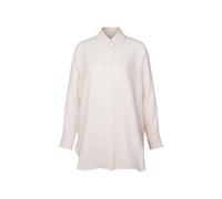 Longbluse SEIDENSTICKER "Schwarze Rose", Damen, Gr. XL (42), beige (ecru), 100% Polyester, unifarben, oversize, ohne Ausschnitt, Langarm, Blusen, Langarm Kragen Uni (11055515-42) ecru