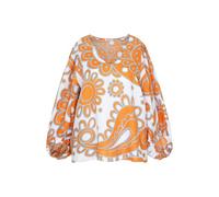 Seidensticker Damen Shirt Regular 3/4 ohne Kragen 65% Baumwolle 35% Leinen/Flachs