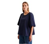 Seidensticker Damen Shirtbluse - Fashion Bluse - Regular Fit - Rundhalsausschnitt - Kurzarm - Baumwollmischung - Stretch