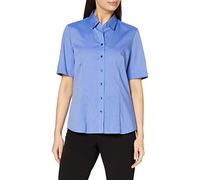 Seidensticker Damen Women Regular Shortsleeve Hemdbluse, Mittelblau(080605), 52 EU