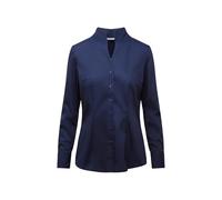 Seidensticker Damen Women Slim Longsleeve Cotton Blouse, Dunkelblau(118201), 48 EU