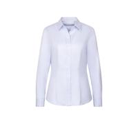 Seidensticker Damen Hemdbluse Kelchkragen Slim Fit Kurzarm 100% Baumwolle Uni Hellblau Gr. 38