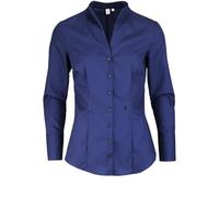 Seidensticker Damen Women Slim Longsleeve Cotton Bluse, Dunkelblau, 38 EU