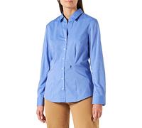 Seidensticker Damen Women Slim Longsleeve Cotton Bluse, Mittelblau(080613), 40 EU