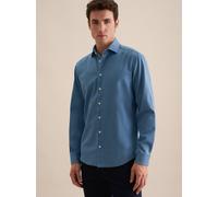 Jeanshemd SEIDENSTICKER, Herren, Gr. 3XL (47), normale Ärmellängen, blau (medium blau), 100% Baumwolle, unifarben, regular fit, Langarm 2-Knopf-Manschette, Hemden Jeanshemd, Regular Kentkragen Denim (