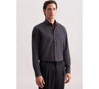 Seidensticker Flanellhemd Herren Regular Fit Baumwolle grau, 38