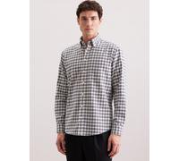 Seidensticker Flanellhemd Herren Regular Fit Baumwolle grün, 42