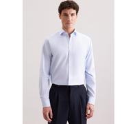 Seidensticker Regular Fit Flanellhemd hellblau, Einfarbig