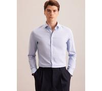 Seidensticker Flanellhemd Herren Slim Fit Baumwolle hellblau, 38