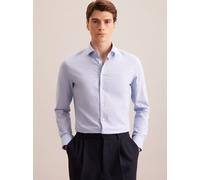 Seidensticker Flanellhemd Herren Slim Fit Baumwolle hellblau, 42