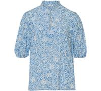 Seidensticker Halbarm-Bluse mit Rüschenkragen Bleu (Größe: 44) 44 blau