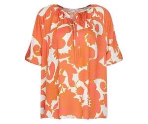 Seidensticker Halbarm-Bluse Orange/Offwhite (Größe: 36) 36 orange