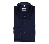 Seidensticker Hemd Herren Comfort Fit Langarm Baumwolle blau, 46