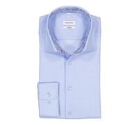 Seidensticker Hemd Herren Comfort Fit Langarm Kent-Kragen Baumwolle blau, 46