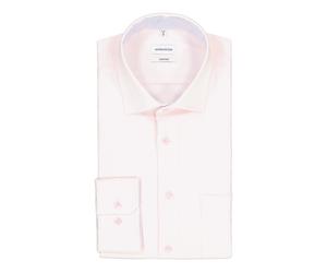 Seidensticker Hemd Herren Comfort Fit Langarm Kent-Kragen Baumwolle rosa, 40