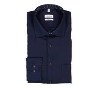 Businesshemd SEIDENSTICKER "Regular", Herren, Gr. M (40), normale Ärmellängen, blau (dunkelblau), 100% Baumwolle, unifarben, regular fit, Langarm 2-Knopf-Manschette, Hemden, Regular 1/1 Kentkragen Uni