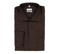 Seidensticker Flanellhemd Herren Regular Fit Baumwolle braun, 43