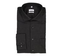 Seidensticker Regular Fit Flanellhemd dunkelgrau, Melange