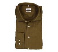 Seidensticker Hemd Herren Regular Fit Langarm Leinen grün, 45