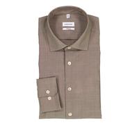 Seidensticker Hemd Herren Regular Fit Langarm Wolle braun, 40