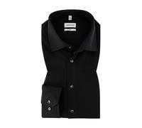 Seidensticker Hemd Herren Slim Fit Baumwolle schwarz, 37