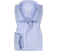 Businesshemd SEIDENSTICKER "Schwarze Rose", Herren, Gr. M (39), normale Ärmellängen, blau, 100% Baumwolle, unifarben, tailored fit, 2-Knopf-Manschette, Hemden, Shaped 1/1 Kentkragen Uni (10956105-39)