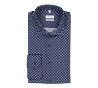 Seidensticker Hemd Herren Slim Fit Langarm Baumwolle blau, 40
