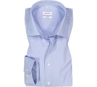 Businesshemd SEIDENSTICKER "Schwarze Rose", Herren, Gr. M (40), normale Ärmellängen, blau, 100% Baumwolle, unifarben, tailored fit, 2-Knopf-Manschette, Hemden, Shaped 1/1 Kentkragen Uni (10956105-40) 
