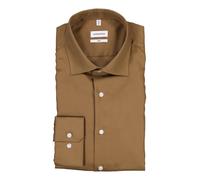 SEIDENSTICKER Slim Fit Business-Hemd mit Kentkragen in Beige, Größe 38