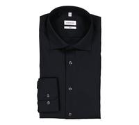 Seidensticker Hemd Herren Slim Fit Langarm Baumwolle schwarz, 40