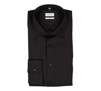 Seidensticker Hemd Herren Slim Fit Langarm Baumwolle schwarz, 43