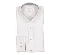 SEIDENSTICKER Slim Fit Business-Hemd mit Knopfleiste in Weiss, Größe 41