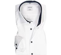 GrÃ¶Ãe 42 Seidensticker Schwarze Rose Hemd Shaped Fit Weiss Popeline Kombimanschette Langarm leicht tailliert geschnitten Business Kentkragen 100% Baumwolle BÃŒgelfrei