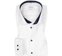 Seidensticker Herren Mens Slim Patch Longsleeve Cotton Businesshemd, Weiß(693690), 42 EU