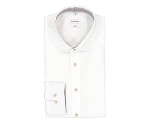 Seidensticker Hemd Herren Slim Fit Langarm Kent-Kragen Baumwolle weiß, 40