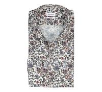 Businesshemd SEIDENSTICKER "Schwarze Rose", Herren, Gr. XL (43), normale Ärmellängen, grün, 100% Baumwolle, bedruckt, tailored fit, 2-Knopf-Manschette, Hemden, Shaped 1/1 Kentkragen Druck (67917258-43