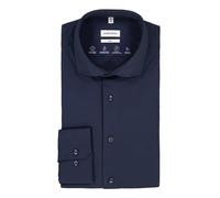 Businesshemd SEIDENSTICKER "Schwarze Rose", Herren, Gr. L (41), normale Ärmellängen, dunkelblau, 80% Polyamid, 20% Elastan, unifarben, slim fit, 2-Knopf-Manschette, Hemden, Slim 1/1 Kentkragen Uni (66